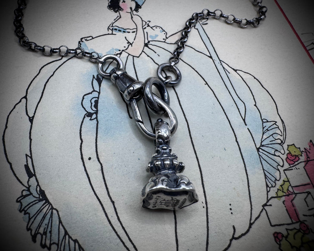 tiny friend ship fob pendant - wax seal jewelry