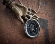 evergreen tree wax seal necklace - eternal love