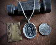 evergreen tree wax seal necklace - eternal love