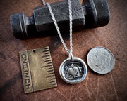 heart wax seal necklace - faith hope charity wax seal jewelry