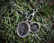 evergreen tree wax seal necklace - eternal love