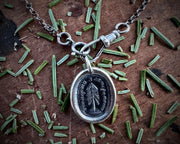 evergreen tree wax seal necklace - eternal love