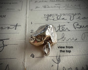 heart beach rock necklace pendant in faux gold