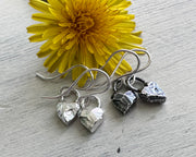 faceted heart earrings