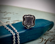 tiny friend ship fob pendant - wax seal jewelry