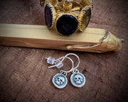 skull wax seal earrings