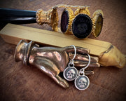 silver skull earrings