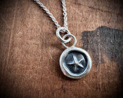 star wax seal necklace pendant - celestial jewelry