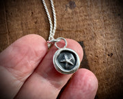 star wax seal necklace pendant - celestial jewelry