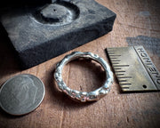 rustic organic bubbles ring - artisan hand crafted jewelry