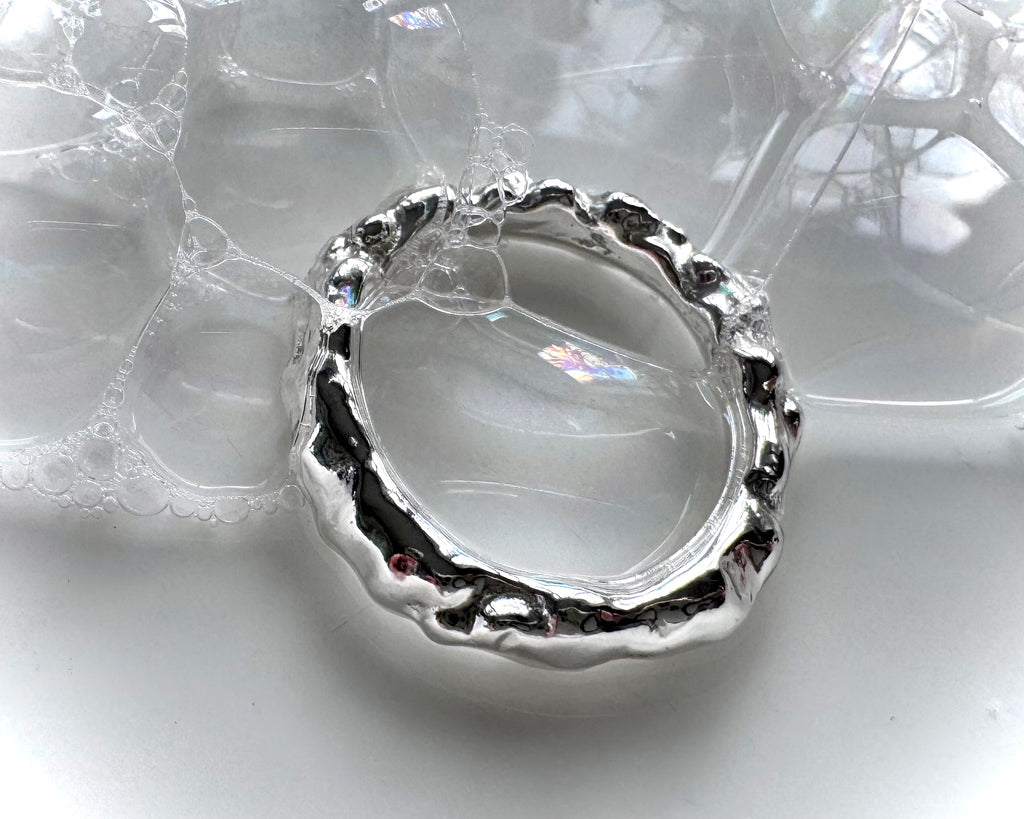 rustic organic bubbles ring - artisan hand crafted jewelry