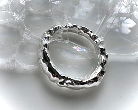 rustic organic bubbles ring - artisan hand crafted jewelry