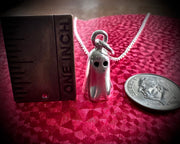 Hestia the ghost necklace pendant - impressionable heart ghost wax seal jewelry