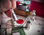 Hestia the ghost necklace pendant - impressionable heart ghost wax seal jewelry