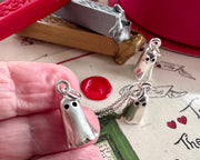 Hestia the ghost necklace pendant - impressionable heart ghost wax seal jewelry