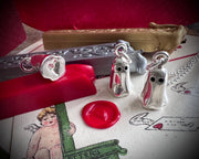 Hestia the ghost necklace pendant - impressionable heart ghost wax seal jewelry