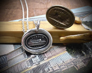 Crystal Palace wax seal necklace - London 1851 - Great Exhibition