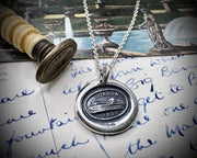 Crystal Palace wax seal necklace - London 1851 - Great Exhibition