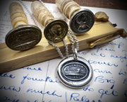 Crystal Palace wax seal necklace - London 1851 - Great Exhibition