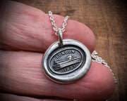 Crystal Palace wax seal necklace - London 1851 - Great Exhibition