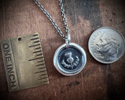 Scottish thistle wax seal necklace - wax seal jewelry