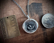 Scottish thistle wax seal necklace - dinna forget me - outlander jewelry