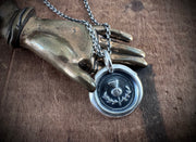 Scottish thistle wax seal necklace - wax seal jewelry