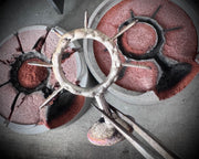 sand cast silver ring
