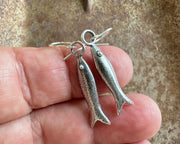 sterling silver fish earrings