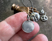 full moon necklace pendant - man in the moon jewelry