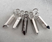 quartz crystal necklace pendant - silver quartz jewelry