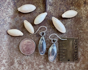 silver seed dangle earrings