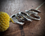 rustic rings sand cast jewelry