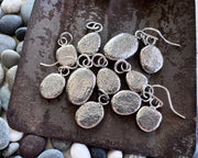 beach pebble necklace pendant in sterling silver