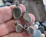 beach pebble necklace pendant in sterling silver