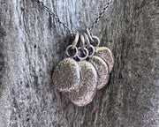 beach pebble necklace pendant in sterling silver