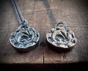 hare wax seal intaglio relic pendant - medieval wax seal jewelry