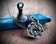 hare wax seal intaglio relic pendant - medieval wax seal jewelry