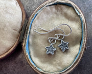 tiny star fossil earrings