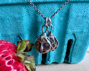 Strawberry Moon necklace pendant ... sterling silver celestial full moon jewelry
