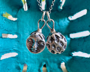 Strawberry Moon necklace pendant ... sterling silver celestial full moon jewelry