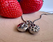 Strawberry Moon necklace pendant ... sterling silver celestial full moon jewelry