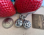 Strawberry Moon necklace pendant ... sterling silver celestial full moon jewelry
