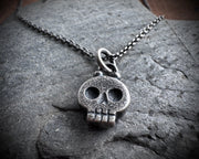 skull necklace pendant - memento mori jewelry