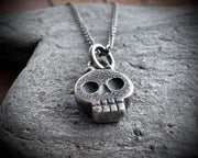 skull necklace pendant - memento mori jewelry