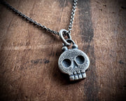 skull necklace pendant - memento mori jewelry