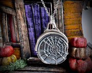 spider web dangle earrings - interesting wax seal jewelry