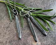 rosemary earrings and necklace
