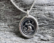 mermaid wax seal necklace - wax seal jewelry