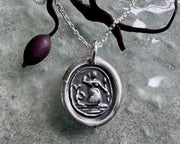mermaid wax seal necklace - wax seal jewelry